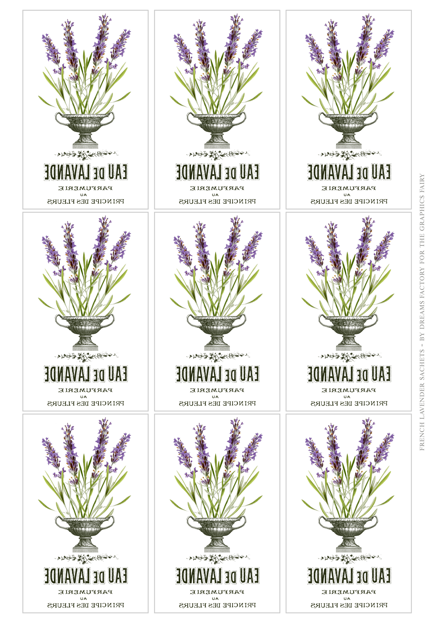 Lavender Sachets DIY - No Sew! - The Graphics Fairy