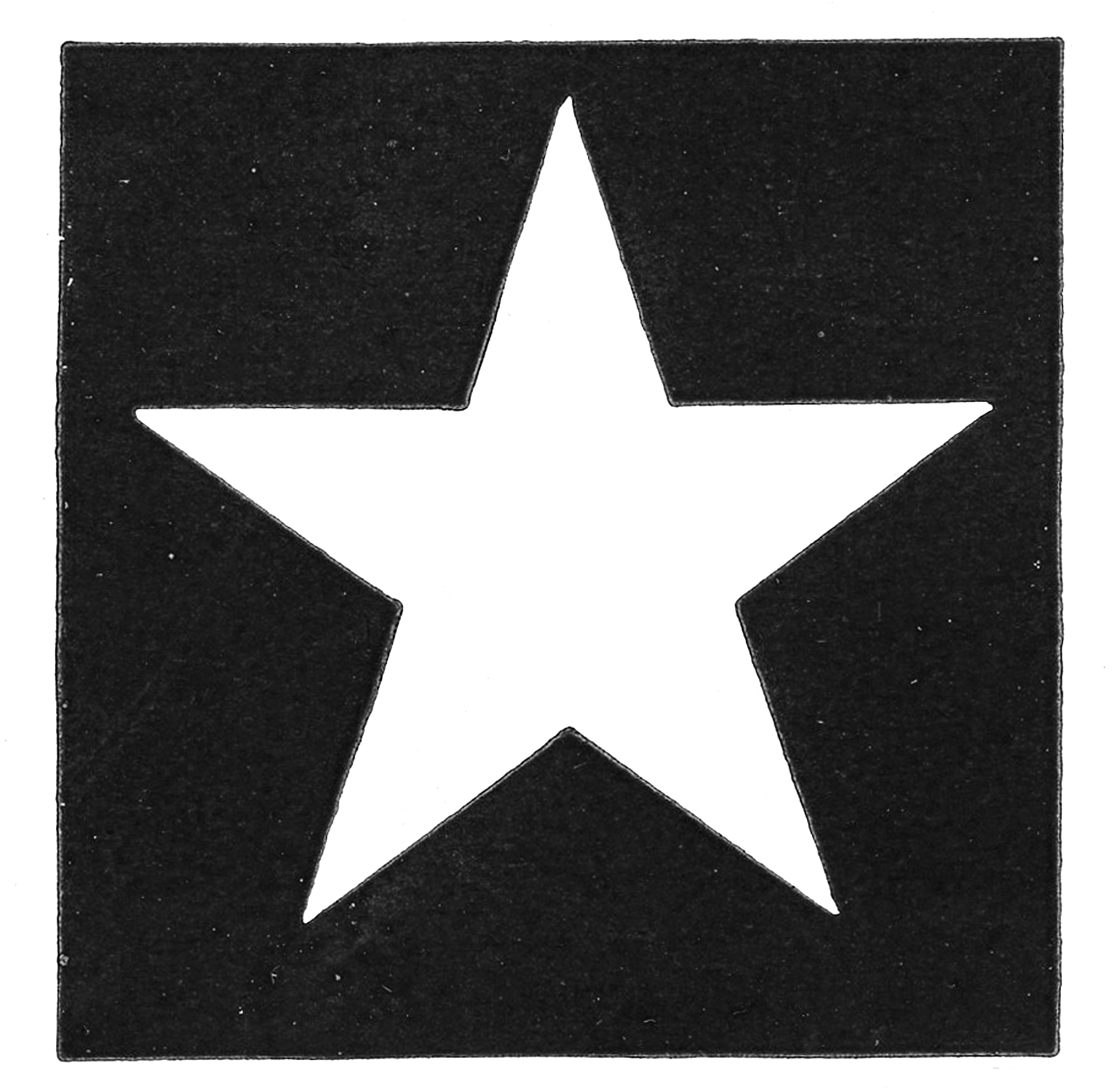 black and white star clipart