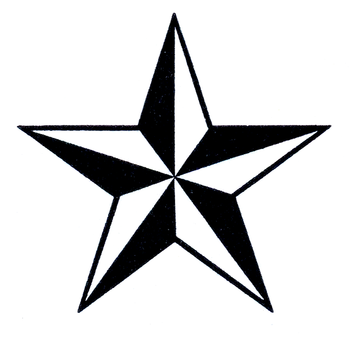 star clipart black and white