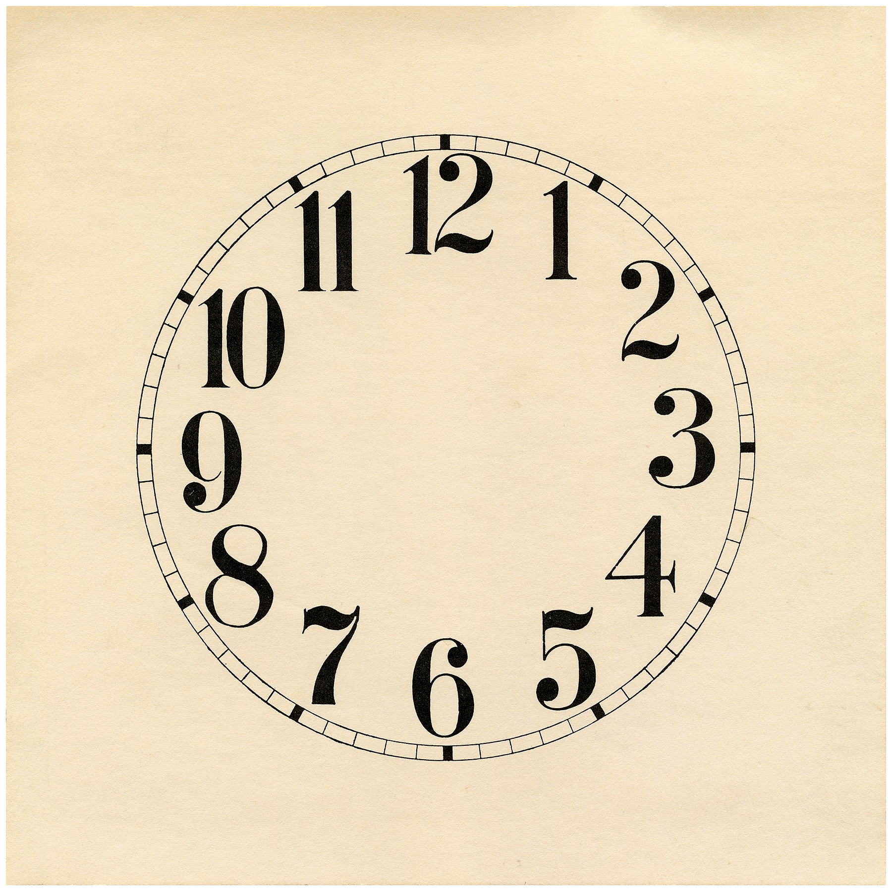 Make Your Own Clock Face Template from thegraphicsfairy.com