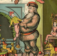 Early Santa Image with Toys