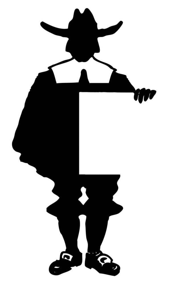 Pilgrim with sign image