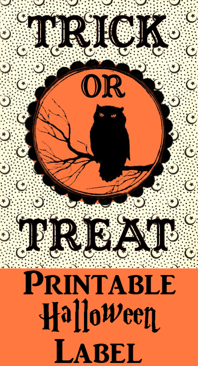 Trick or Treat Printable Halloween Label