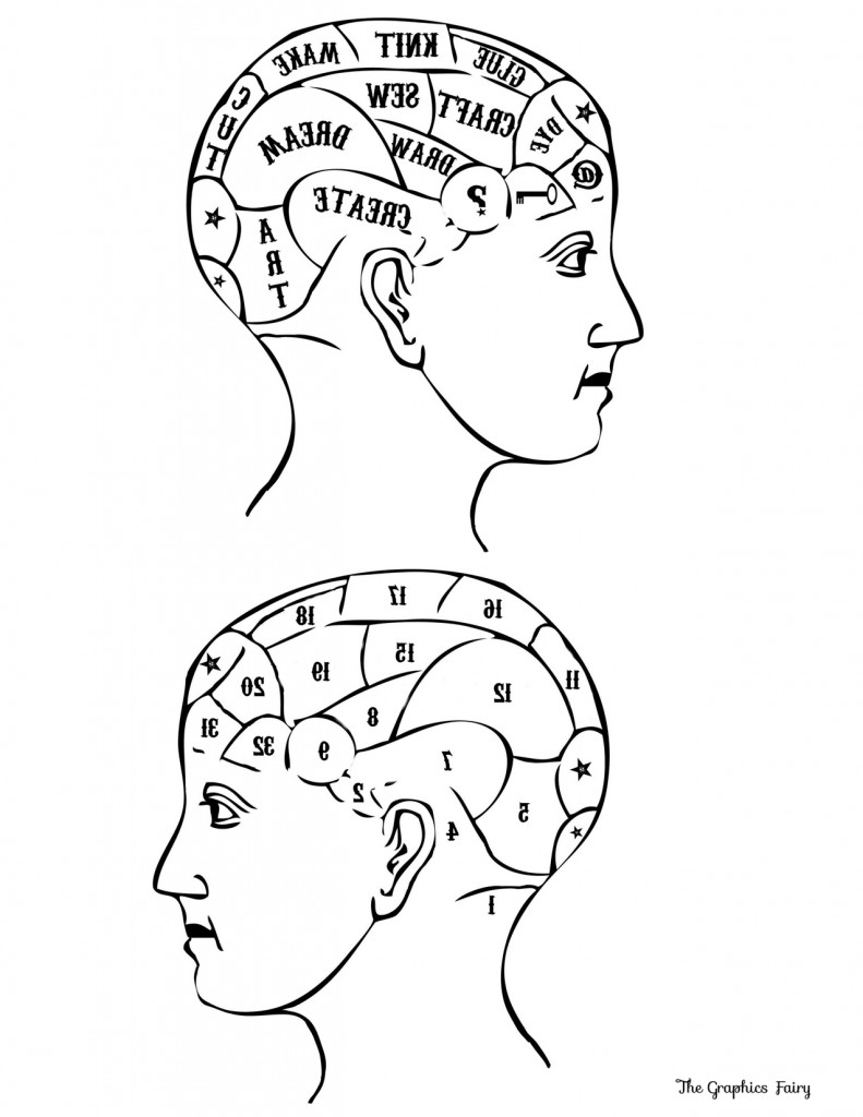 Phrenology Head Printable