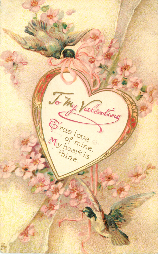 Vintage valentine card with key heart and roses Vector Image