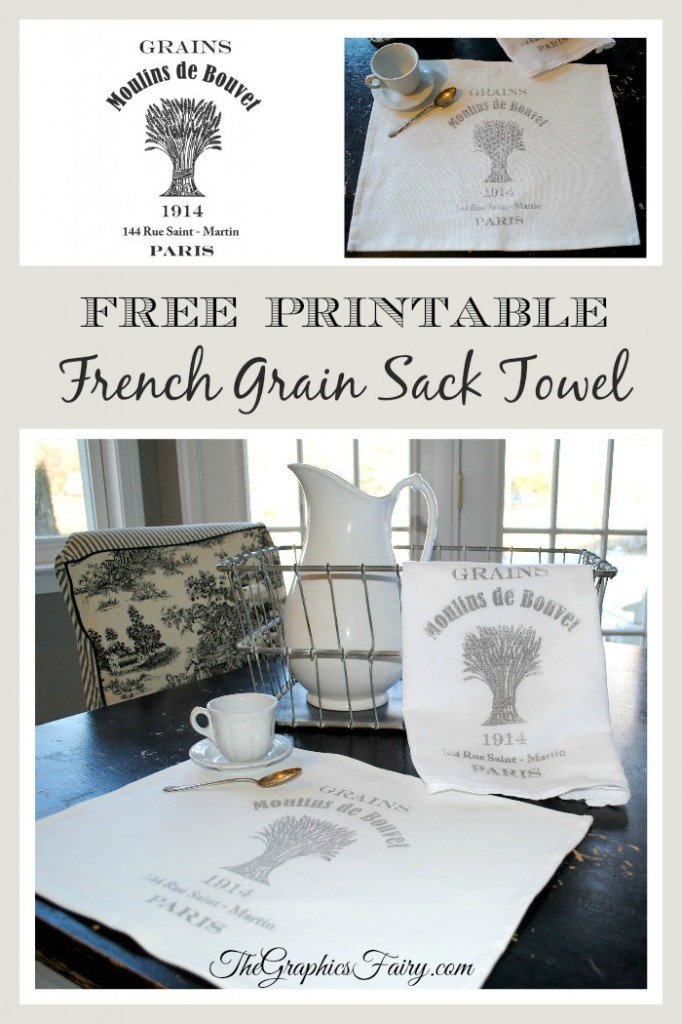  French Grain Sack Dish Towel Pinterest Graphic