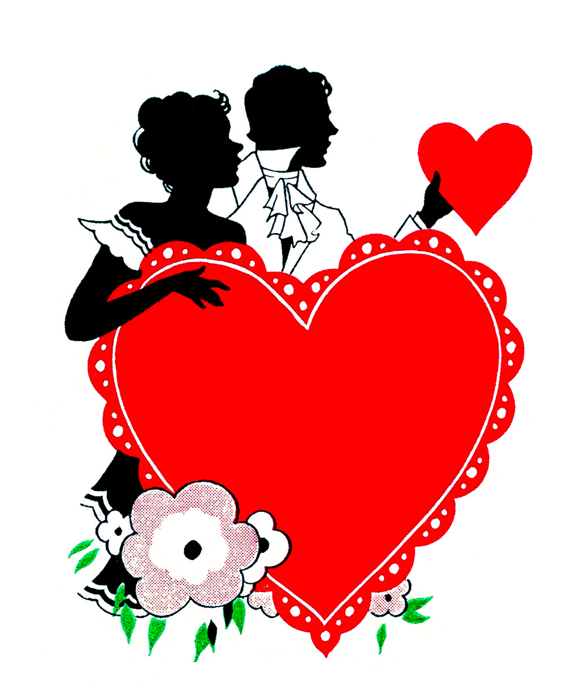 Vintage Valentine Hearts Clip Art