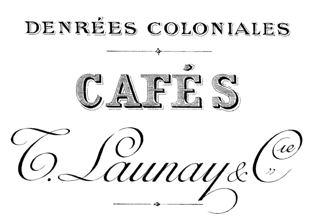 French Cafe Typography Printable