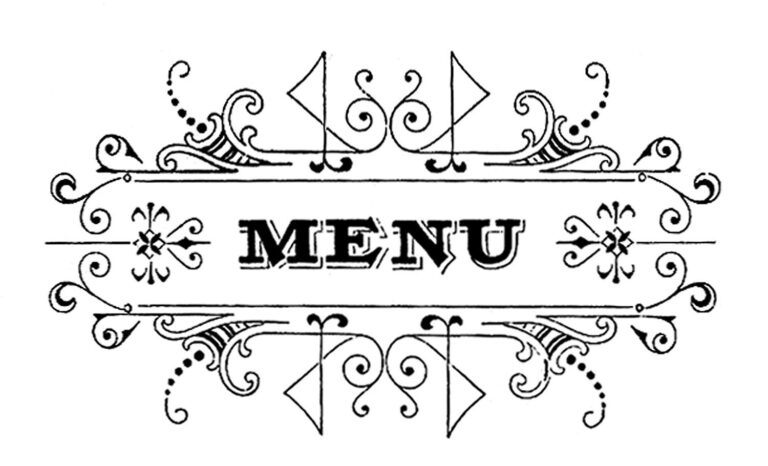 14 Menu Clipart - Vintage Typography! - The Graphics Fairy