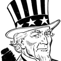 Clip art of Uncle Sam with Hat
