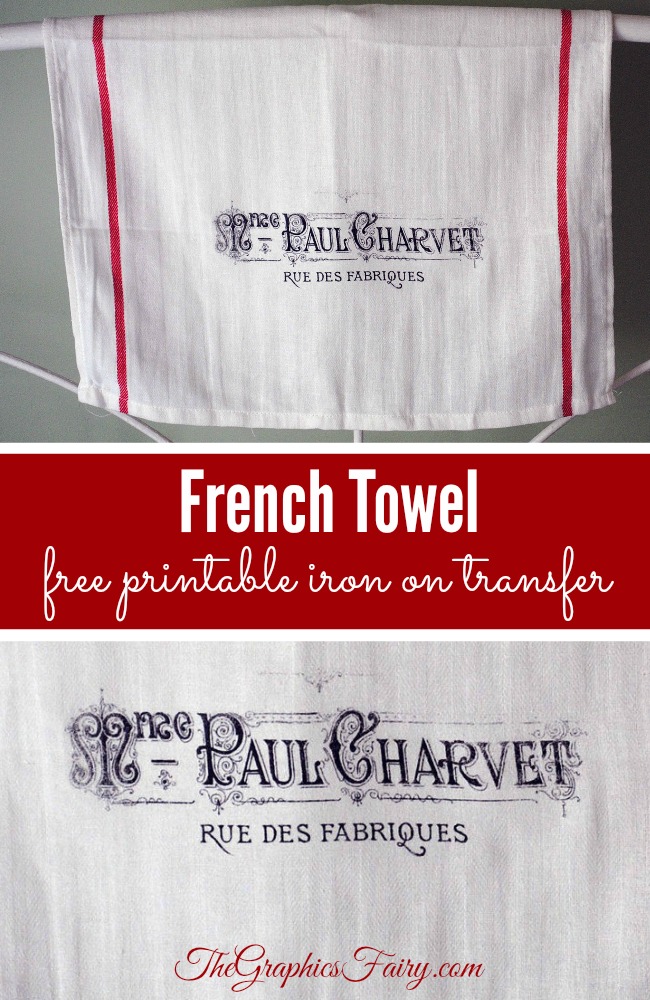  French Towel - Iron on Transfer Pinterest graphic
