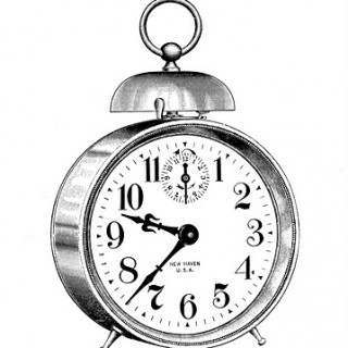 Classic Alarm Clock Vintage Image with Large Bell