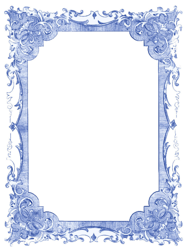 Darker blue frame image for Hanukkah