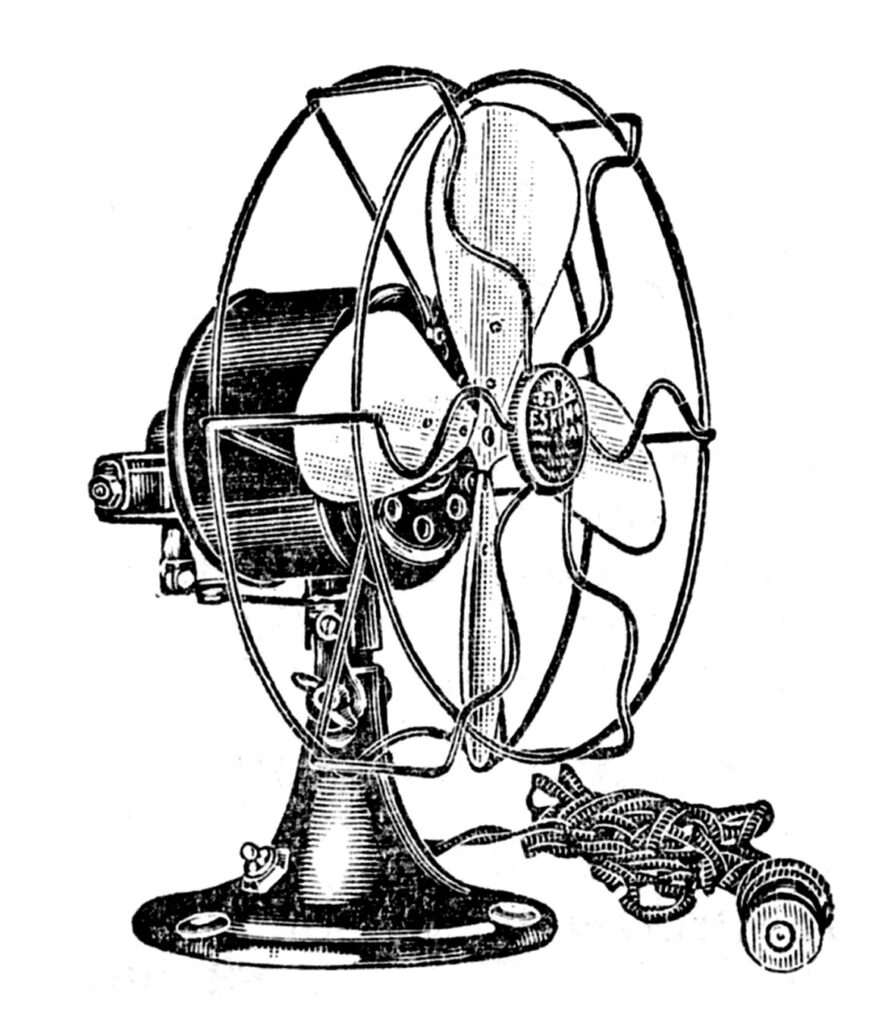 Vintage Electric Fan Clip Art