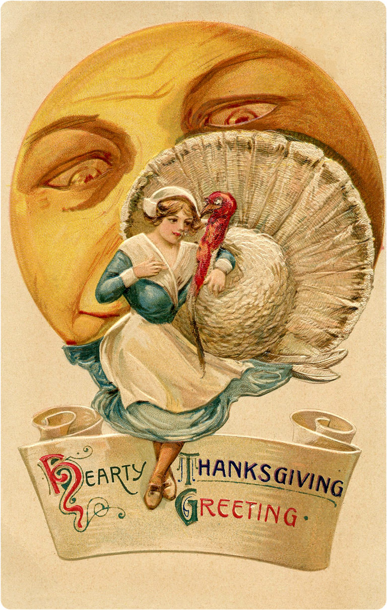 8 White Turkey Images - Vintage Thanksgiving! - The Graphics Fairy