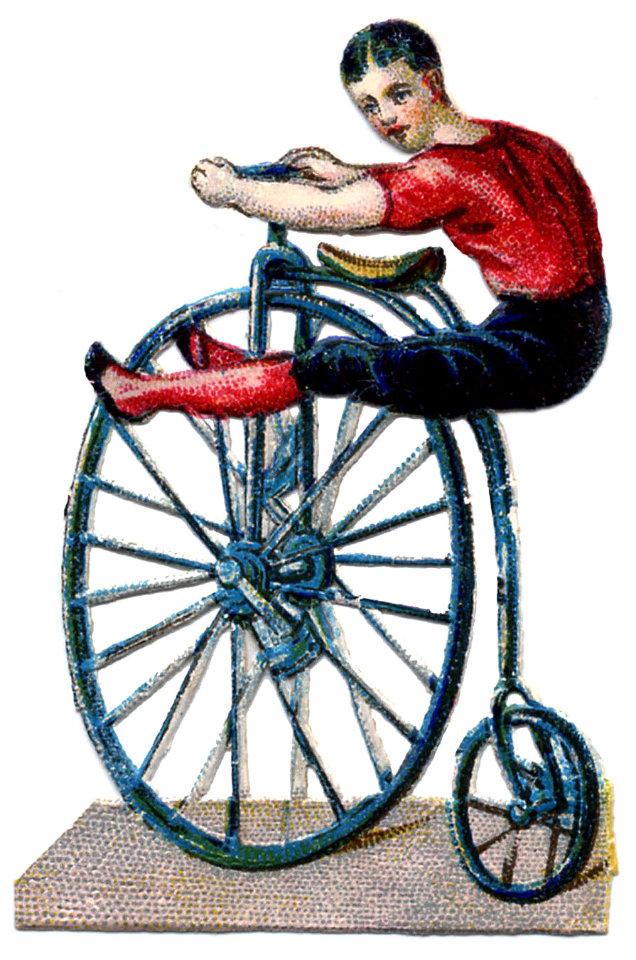 Vintage Graphic - Circus Acrobat on Velocipede - The 