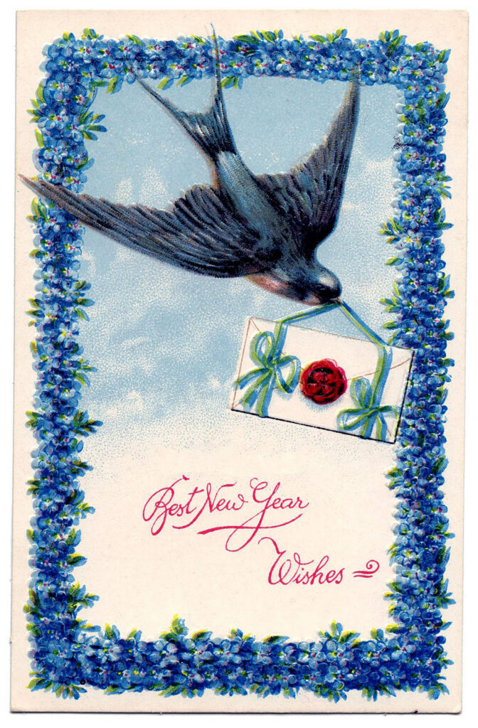 New Year with Bird Image