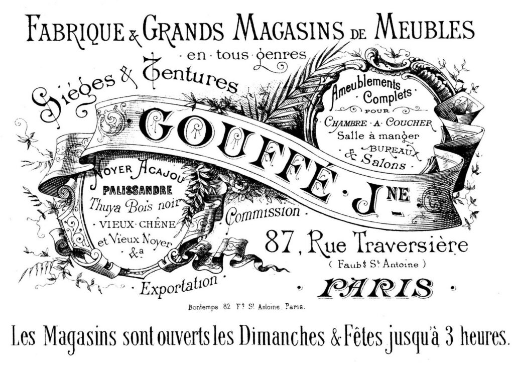 French Transfer Fabrique Gouffe Paris