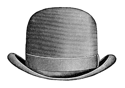 man with derby hat clip art
