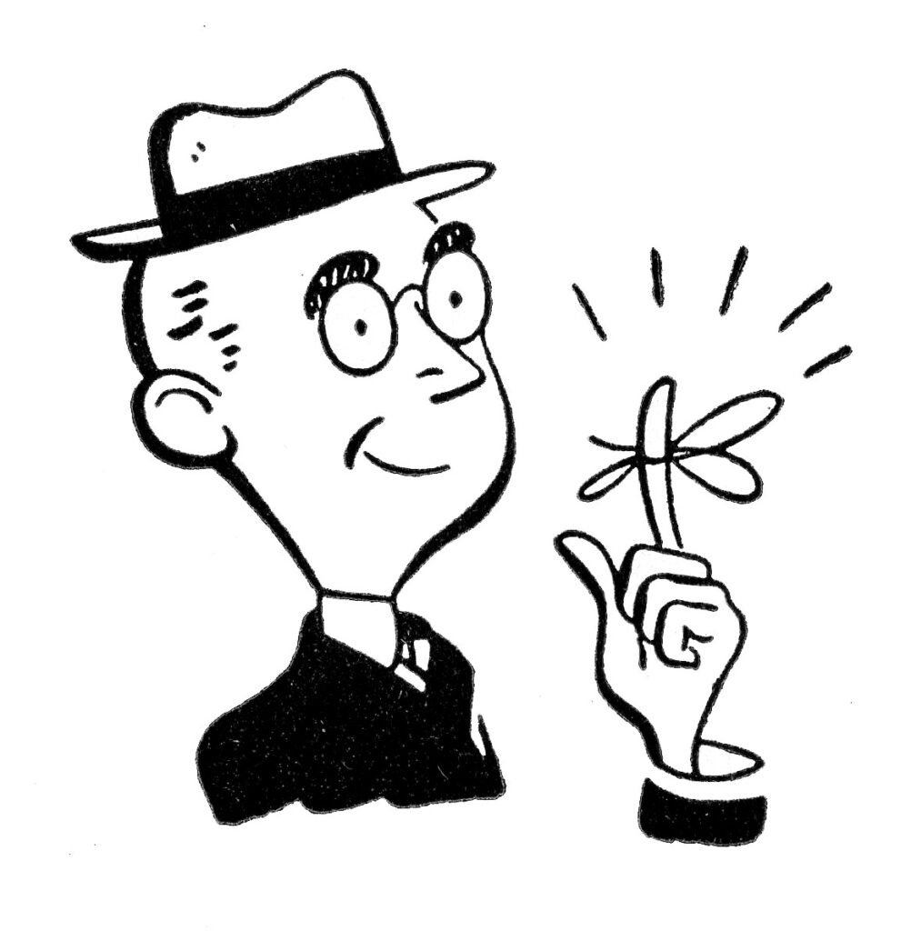 Reminder Clipart Man with Hat and string on finger