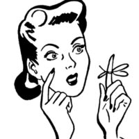 Reminder Clipart with lady and string on her finger