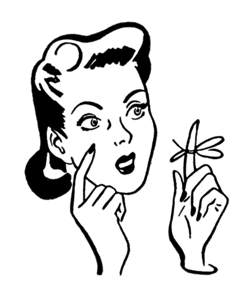 Reminder Clipart with lady and string on her finger