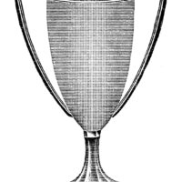 Black and White Trophy Clipart