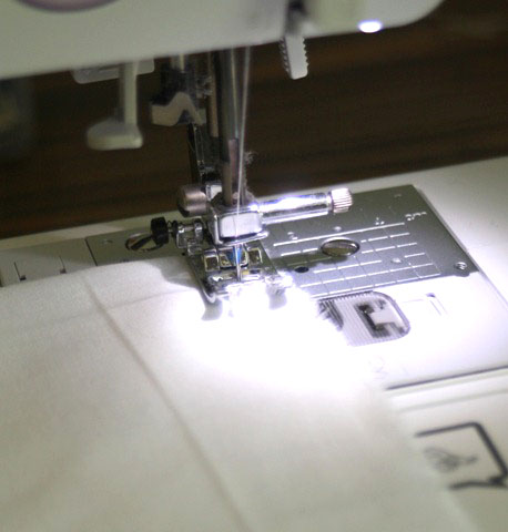 Sewing with a machine