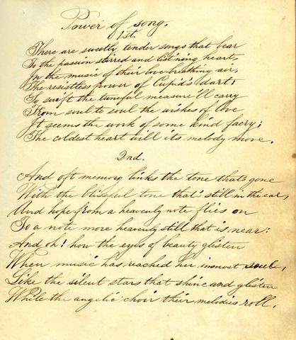 Antique script letter