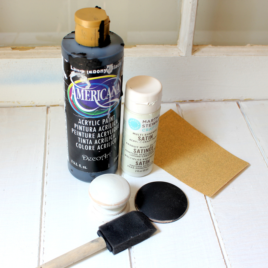Craft Paint with Knob and brush