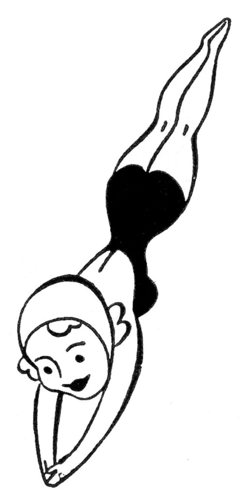 Woman Diving Clipart