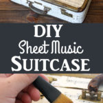 DIY Sheet Music Covered Suitcase