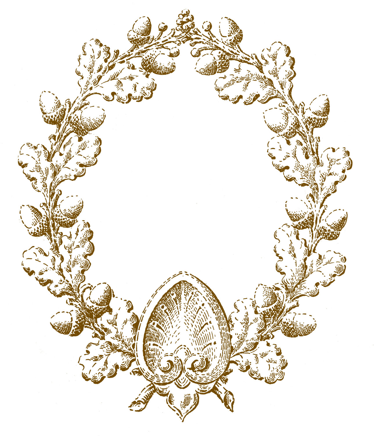 acorns and leaves clip art