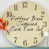 Large wooden clock face DIY