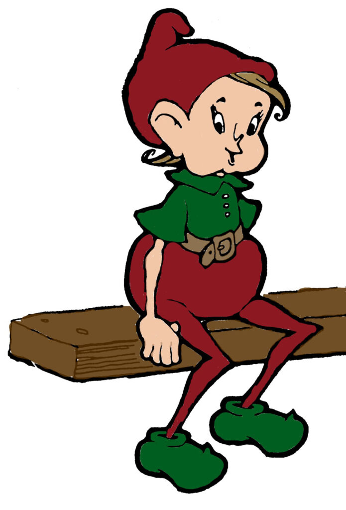 elf on the shelf clip art black and white