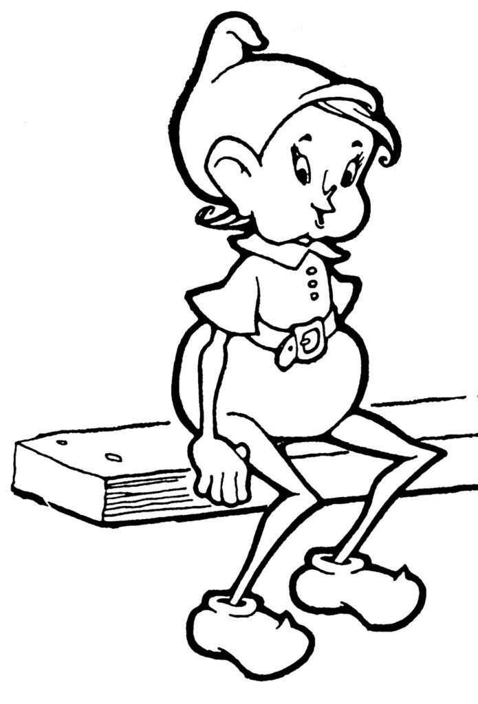 Elf on the Shelf Coloring Page