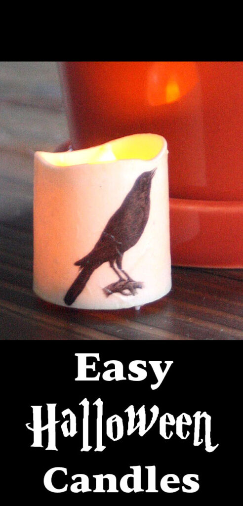 DIY Halloween Candles Pinterest Graphic