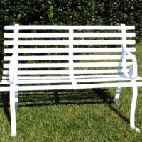 Finished Painted White Garden Bench