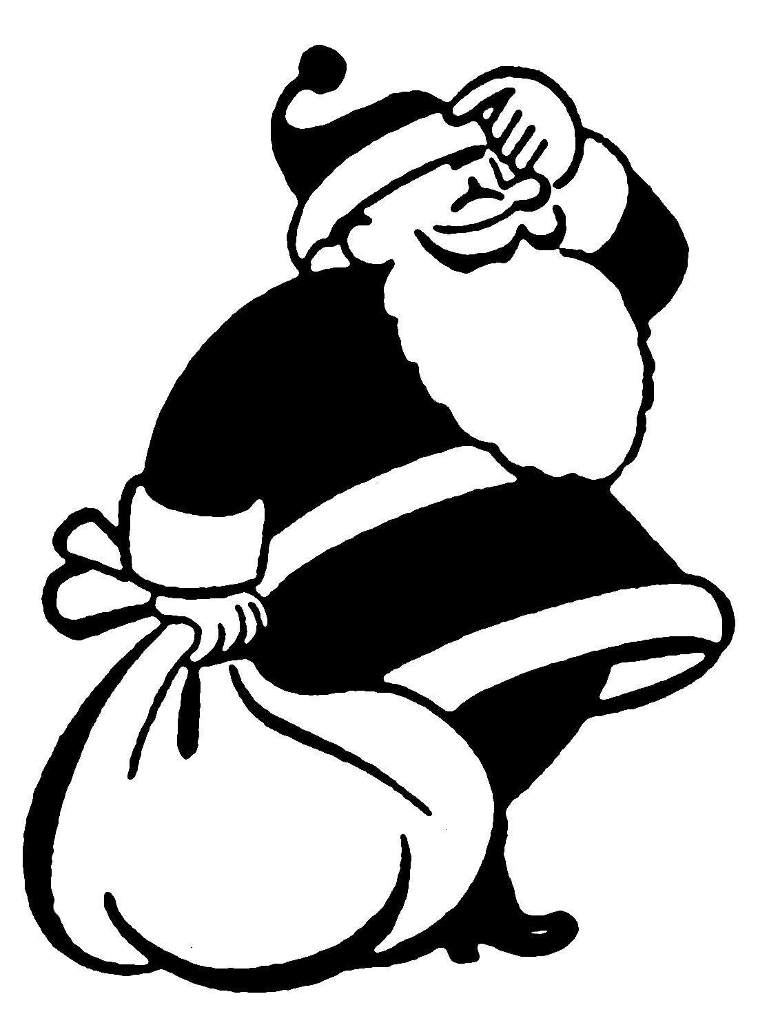 christmas clip art black and white free