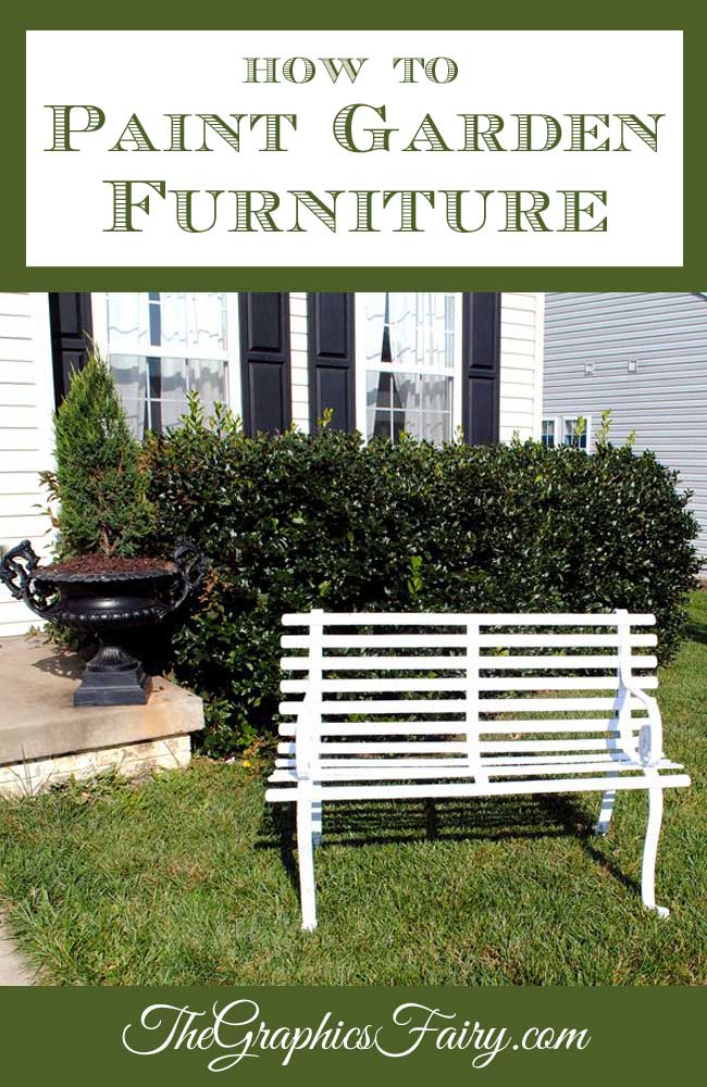 How To Paint Rusty Iron Garden Furniture The Graphics Fairy