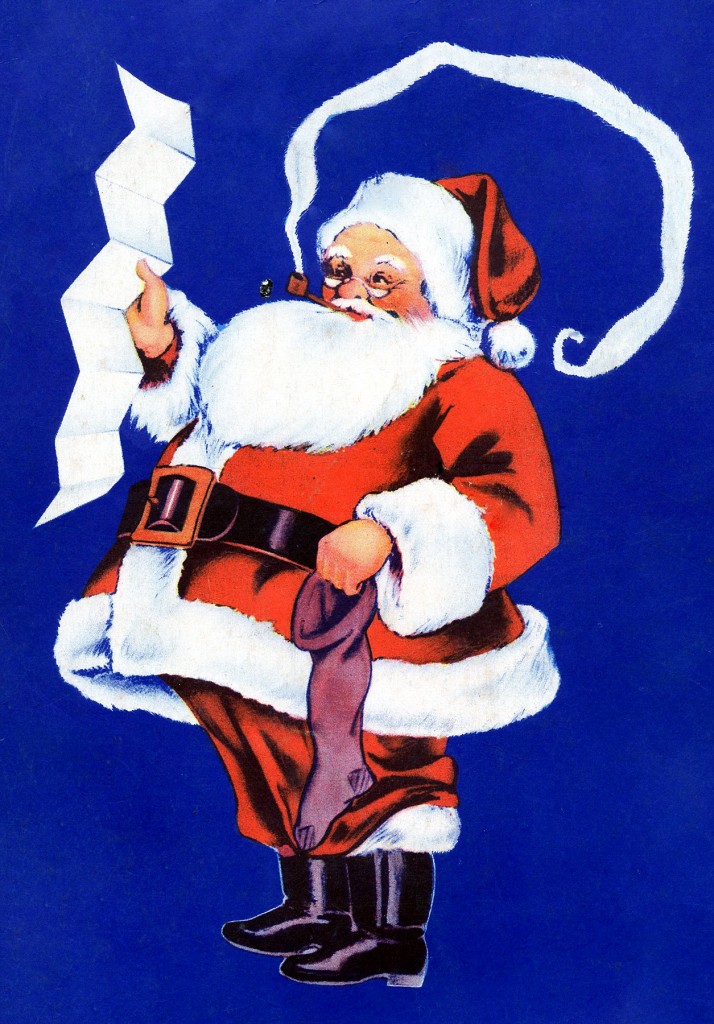 Mr Claus with his list