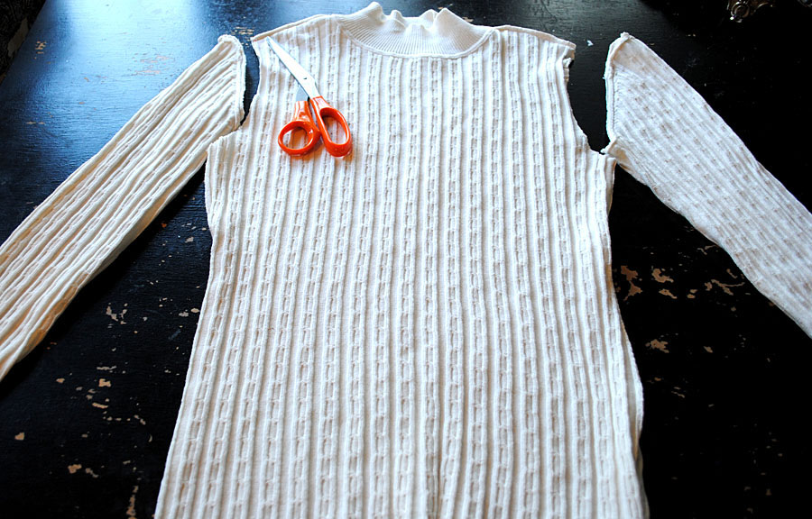 Cutting out Sweater