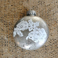 Painted Flat Glass Ball Ornament