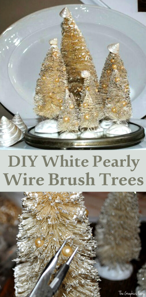 DIY Wire Brush Bleached Trees Pinterest Graphic