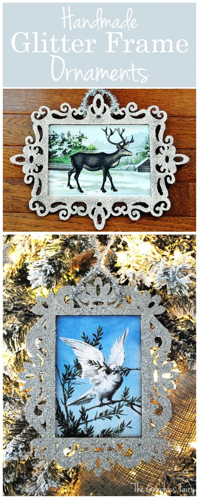 Handmade Glitter Frame Ornaments