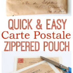 Carte Postale Zippered Pouch