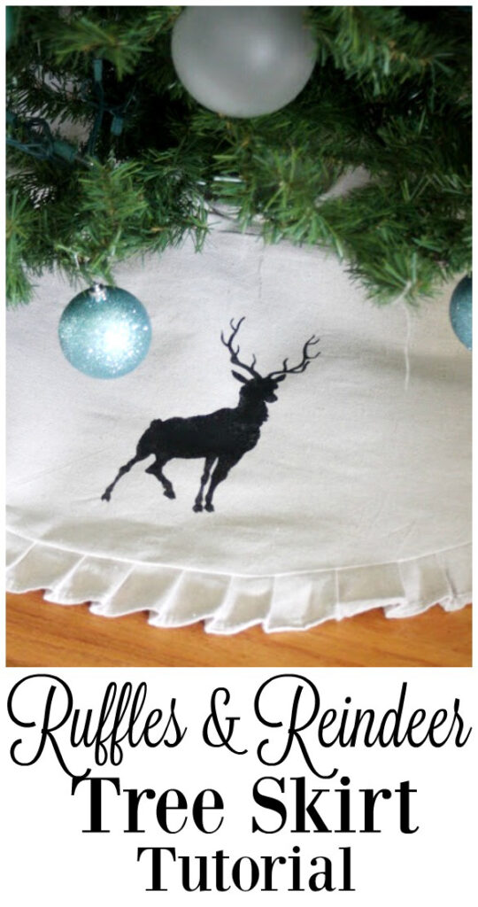 DIY Christmas Tree Skirt PInterest Graphic