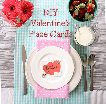 Diy Valentine Name Place Cards The Graphics Fairy