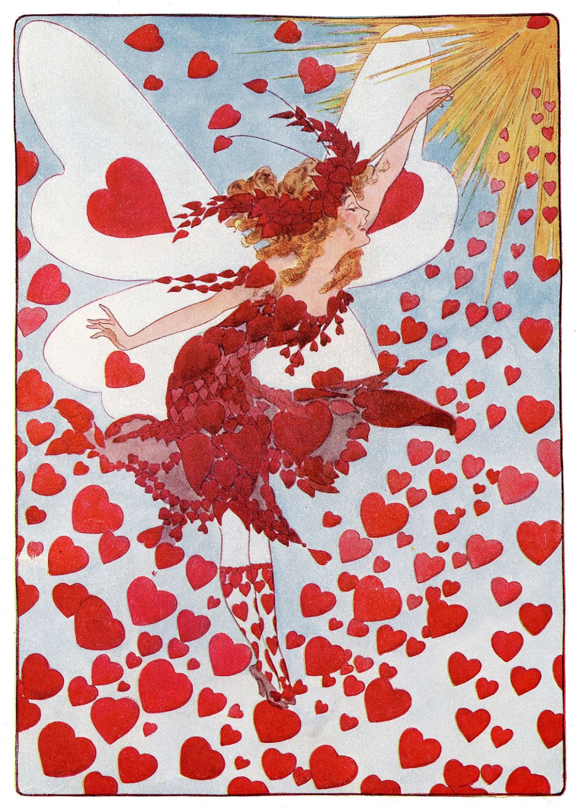 Instant Art Printable - Valentine's Fairy - The Graphics Fairy