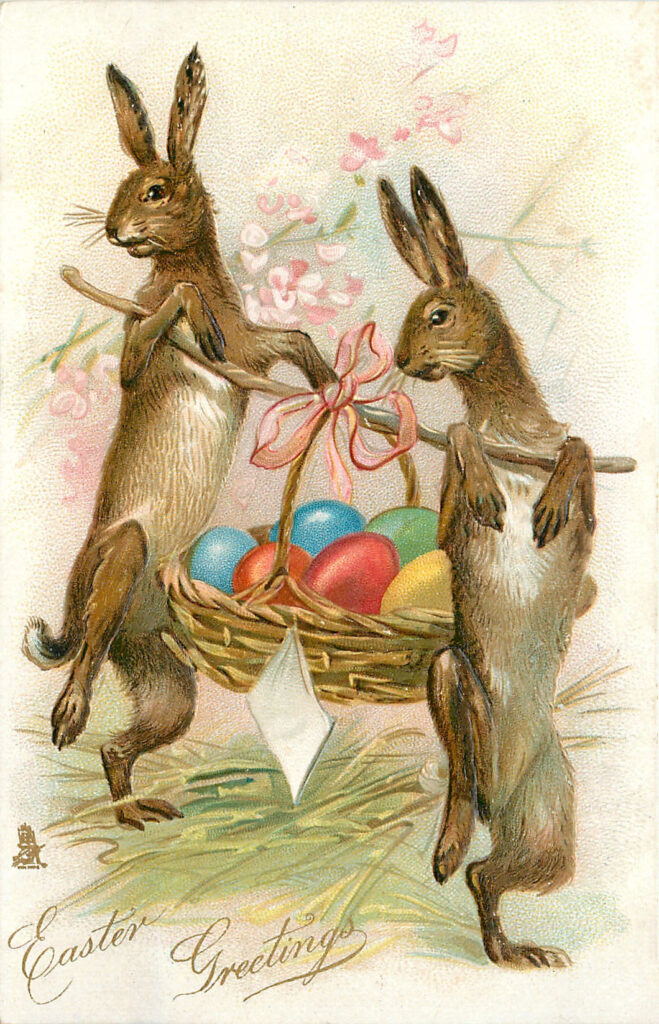 Bunnies with Easter Basket Image